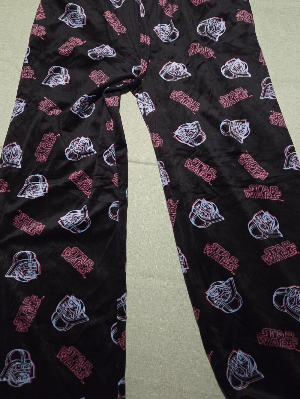 Star Wars Black Lounge Pants with Pink and Light Blue Darth Vader Print